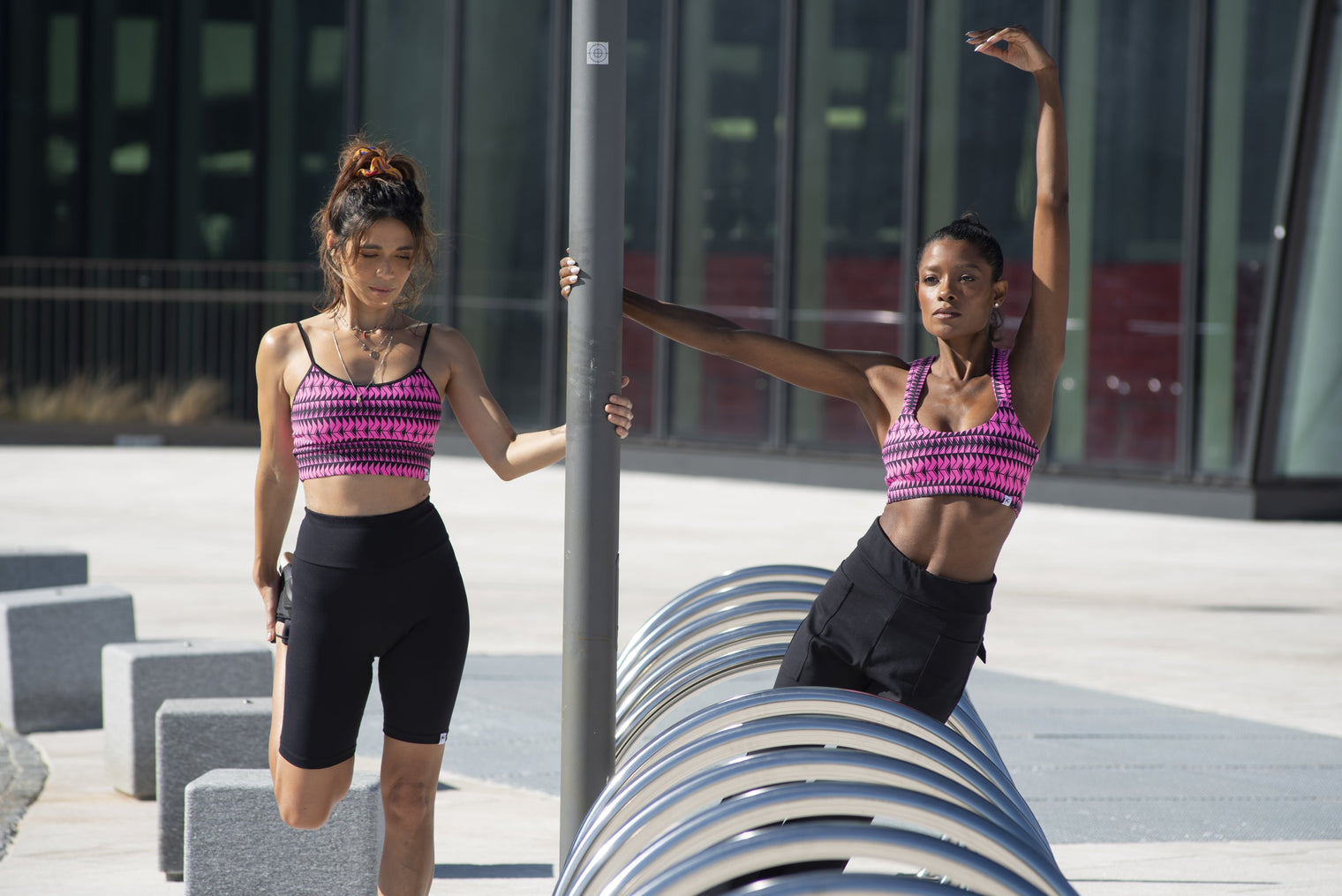 Bio High-Waisted Lightweight Black Bike Shorts