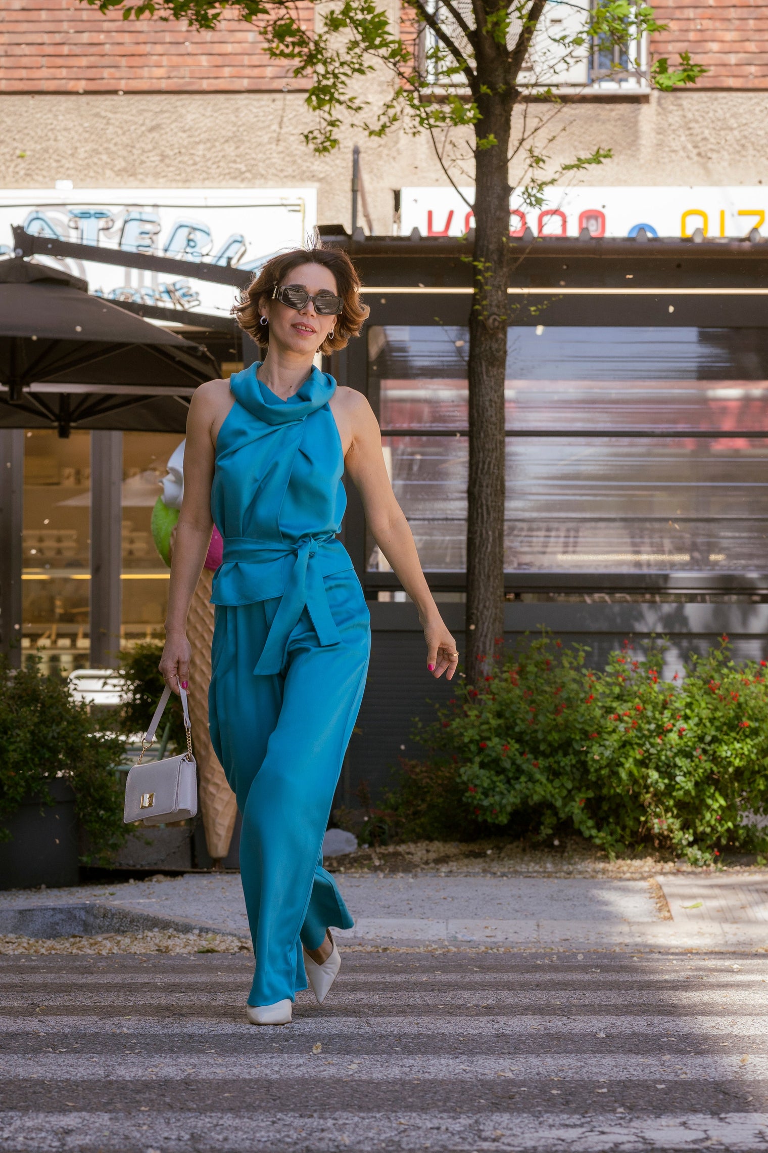 Classic Tailored Turquoise Pants
