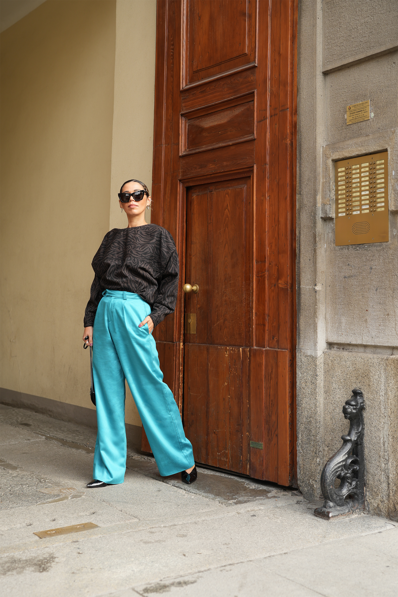 Classic Tailored Turquoise Pants