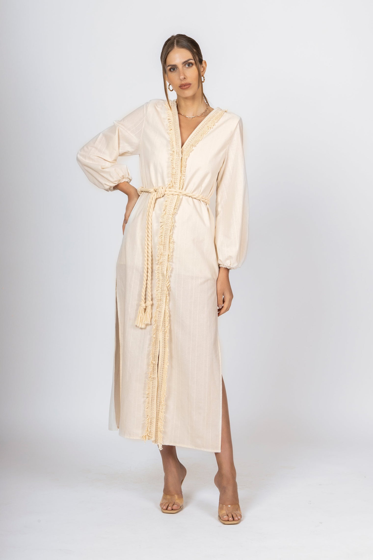 Off-White Kimono Dress