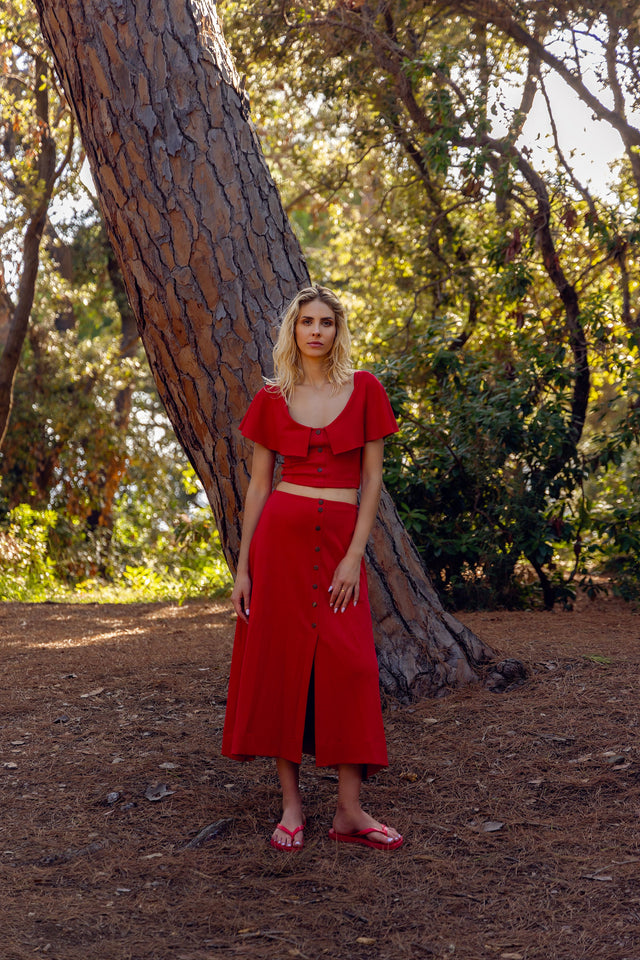 Butterfly Amazônia Midi Skirt