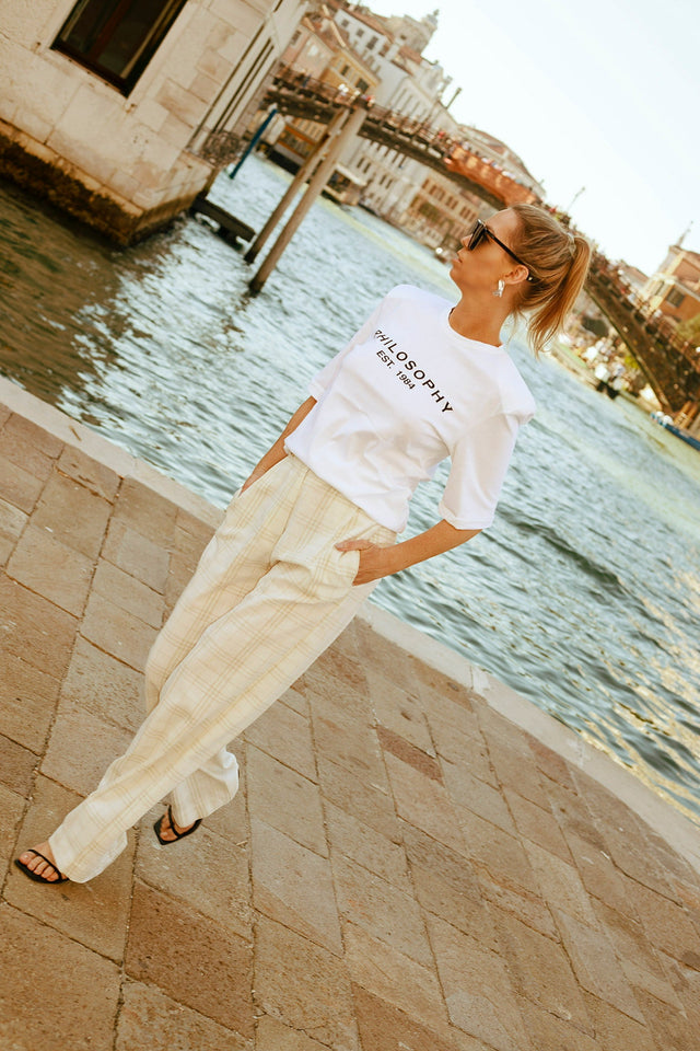 Off-White Classic Tailored Linen Pants