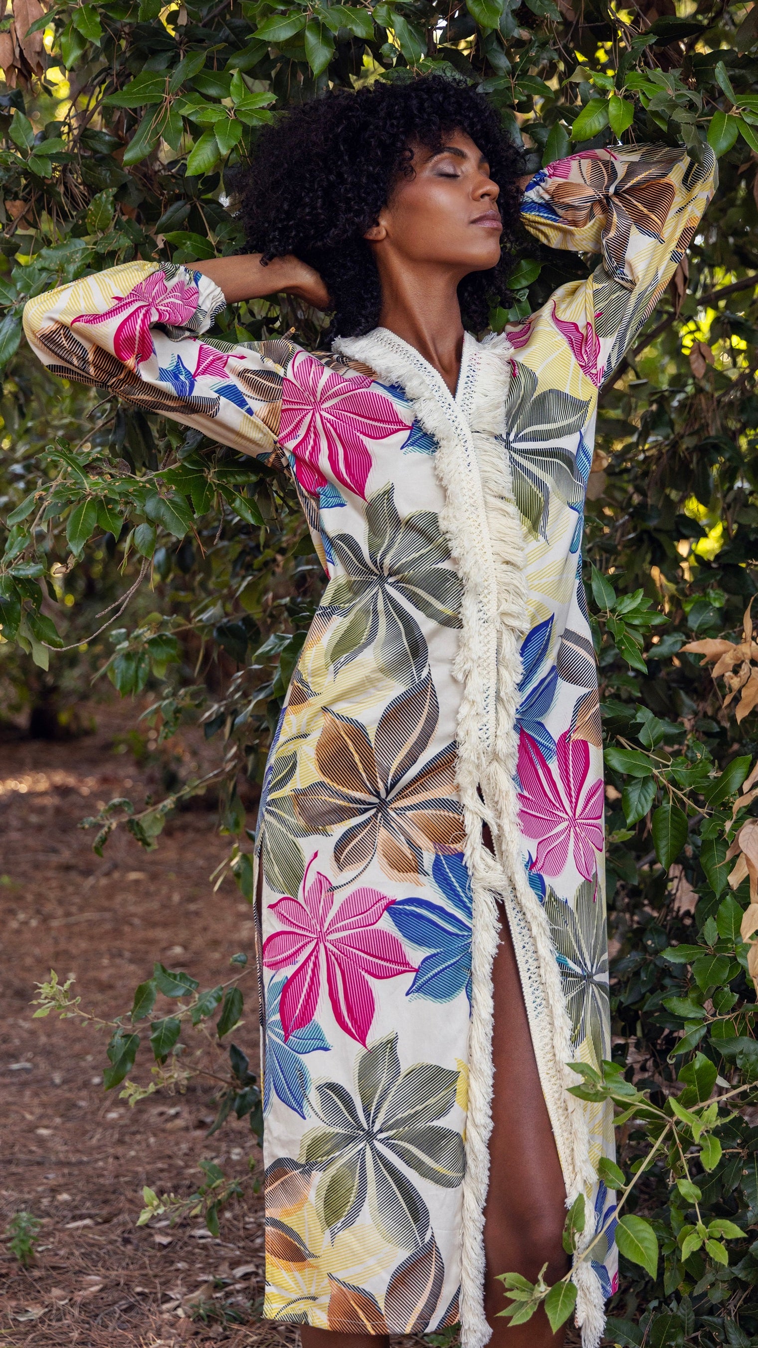Amazônia Floral Kimono Dress