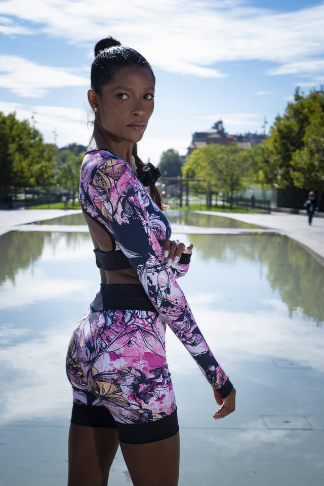 Top Light Tao Long-Sleeve Floral Cosmos