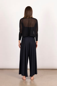Bio Black Tina Tulle Batwing Sleeve Blouse