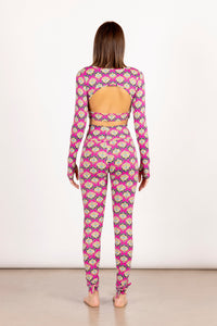 Pink Greek Eye Bow Bio Leggings