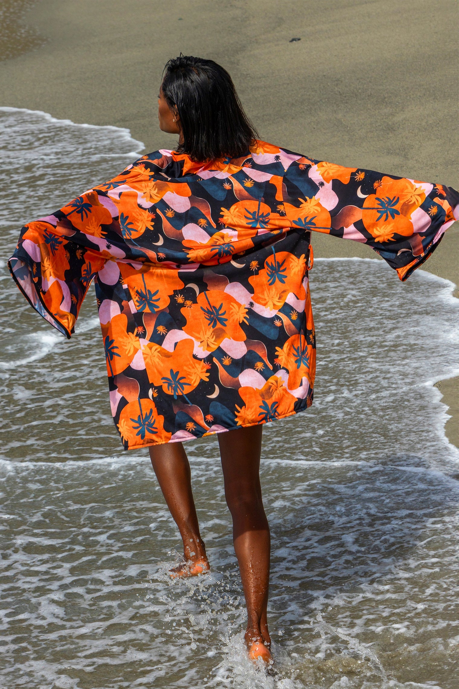 Paola Tangerine Bandeau Top