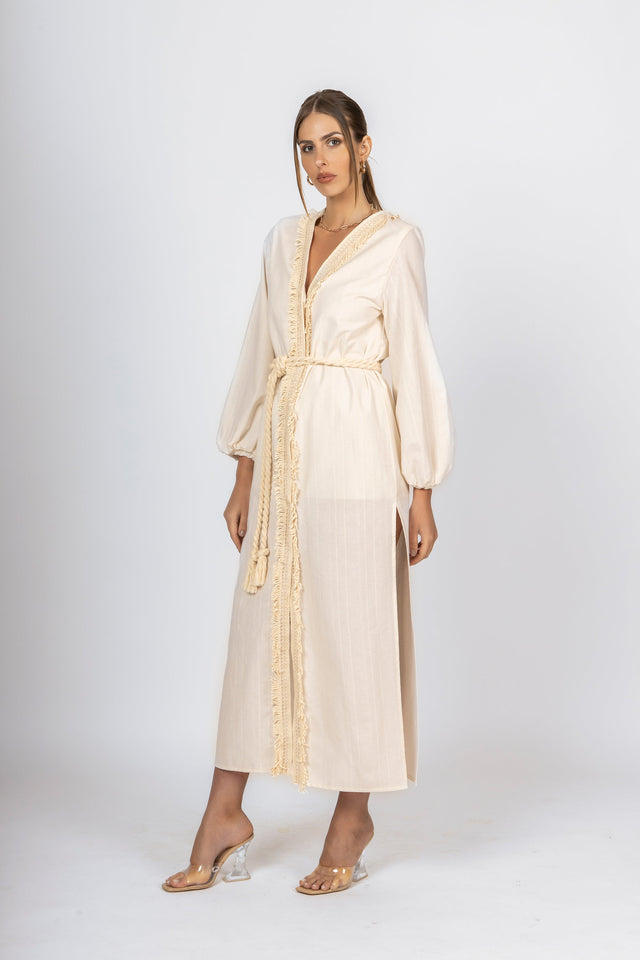 Off-White Kimono Dress