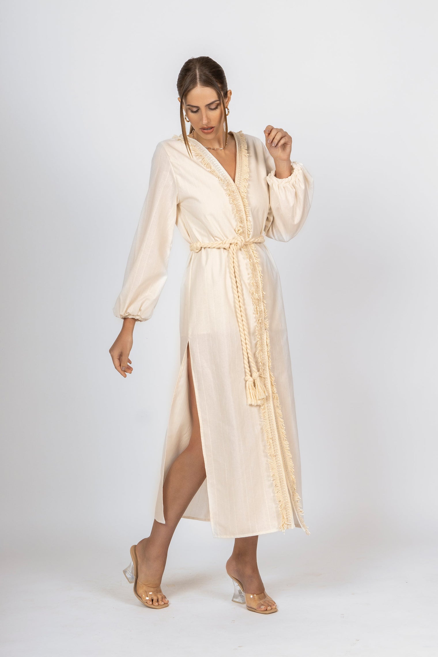 Off-White Kimono Dress