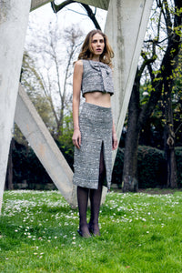 Top Laço Tweed