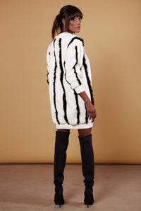Maglione lungo in pelliccia sintetica Valeria
