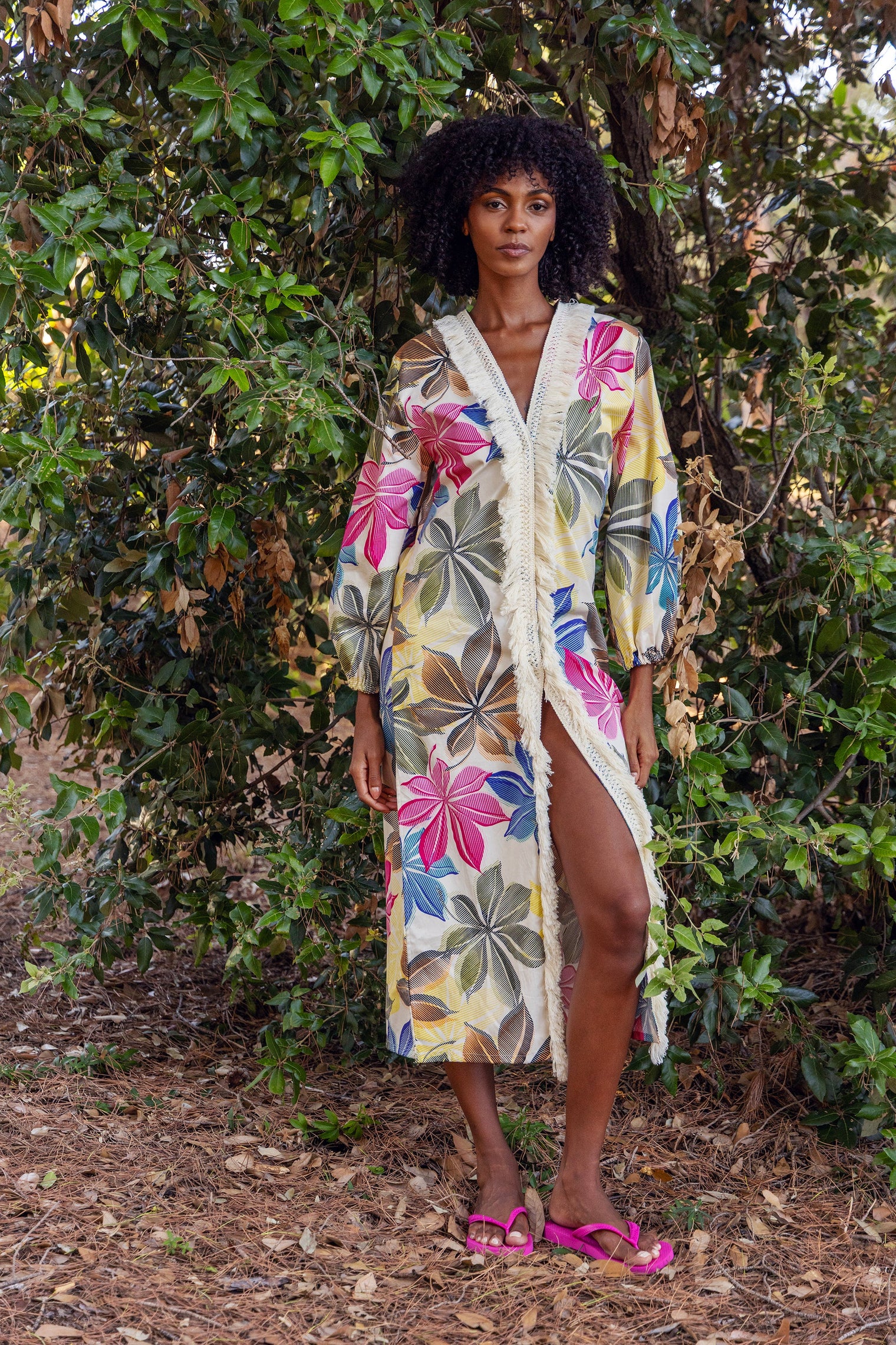 Amazônia Floral Kimono Dress