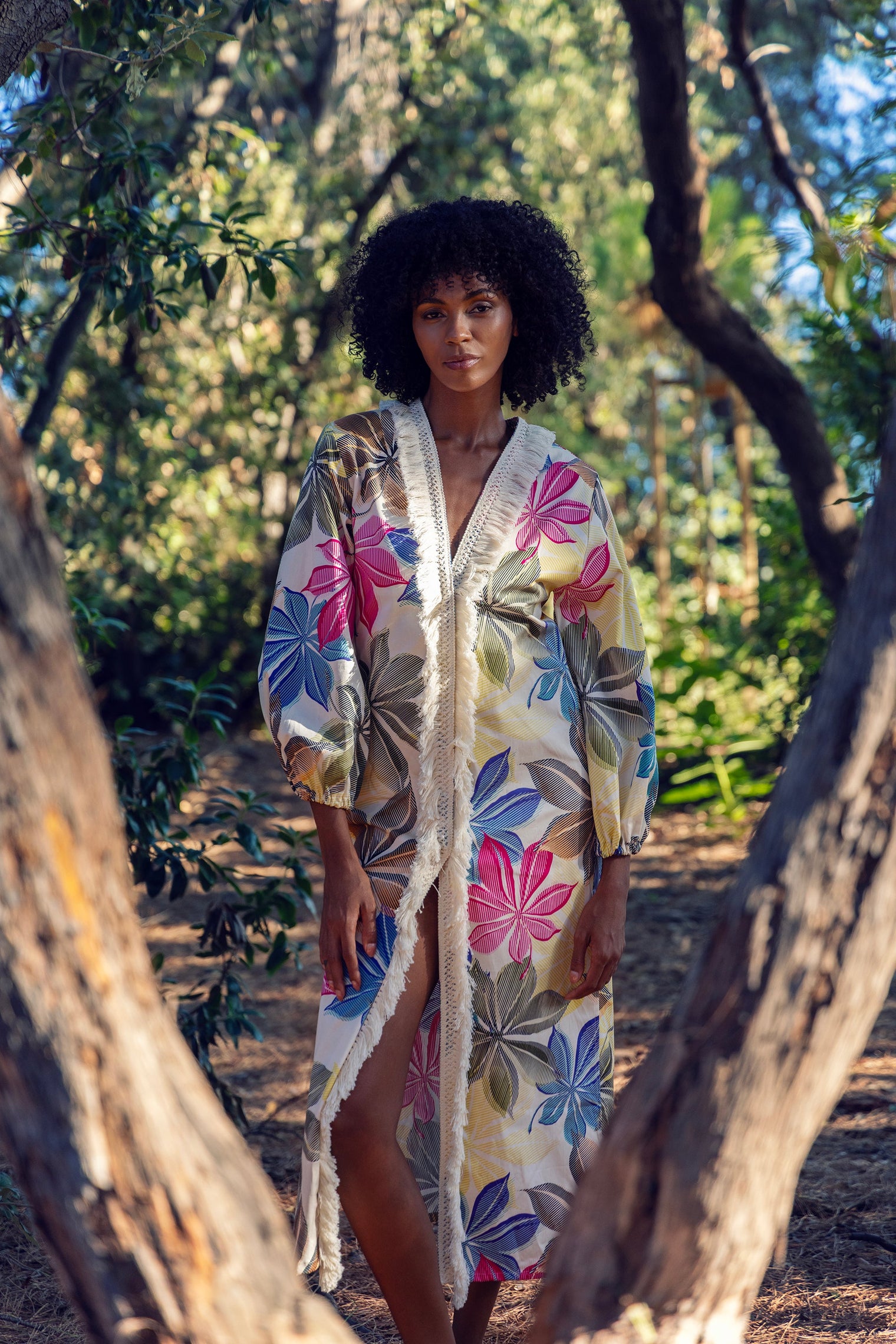 Amazônia Floral Kimono Dress